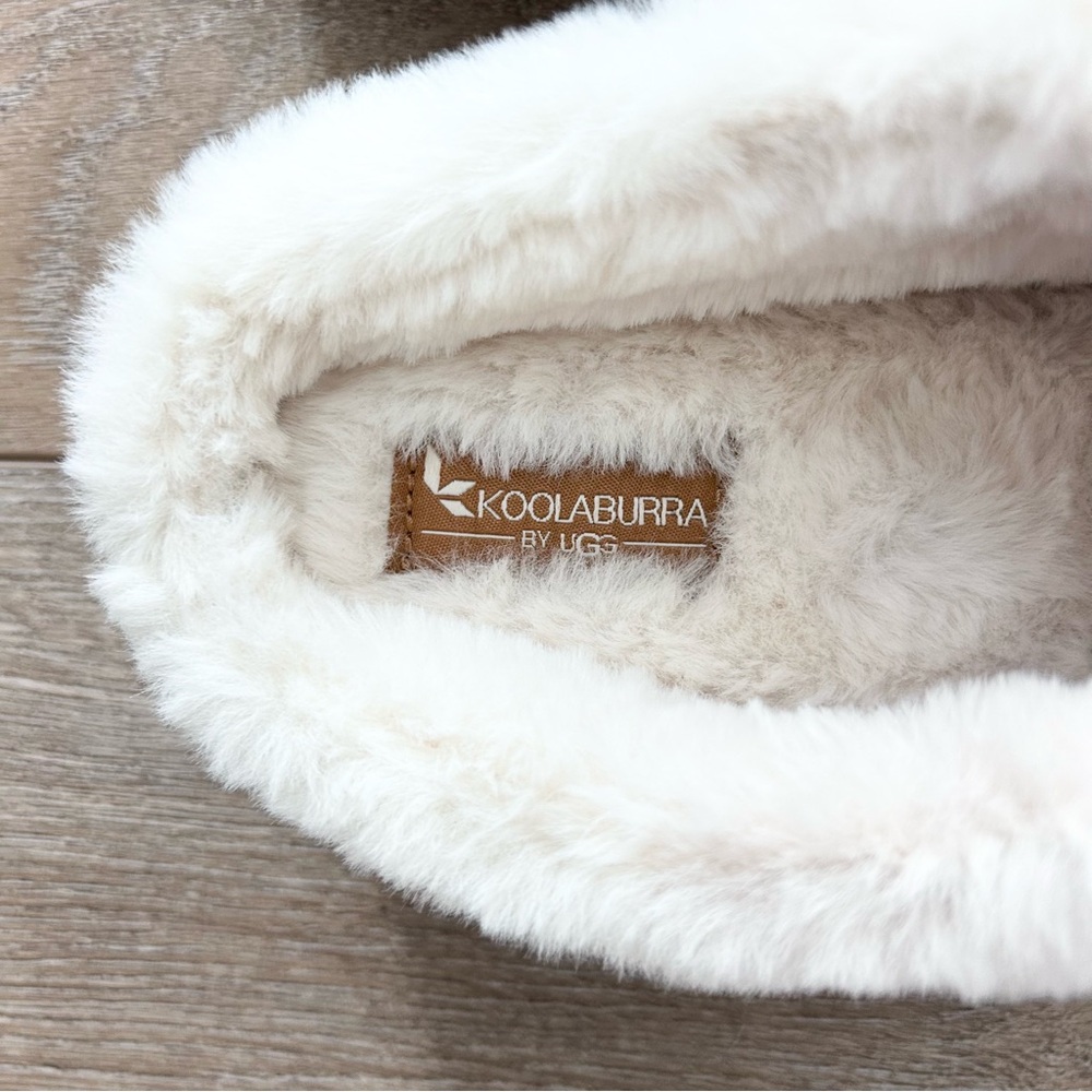 Koolaburra Chestnut Suede Shearling-Lined Clog Mules - Picture 5 of 12